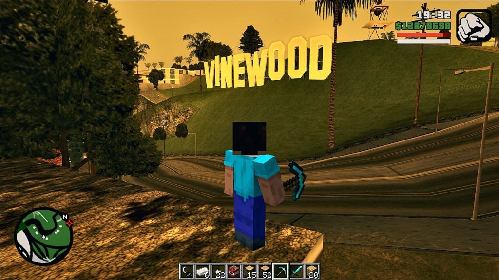 I put Minecraft in GTA San Andreas and made objects destroyable